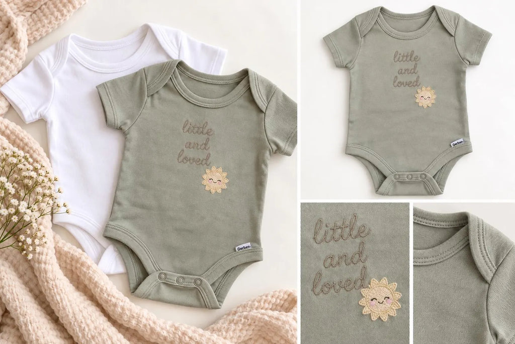 Little & Loved Embroidered Baby Bodysuit